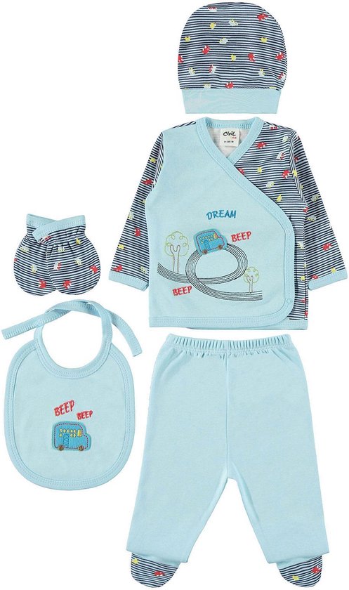 5-delige baby newborn kleding set jongens - Newborn set - Babykleding - Babyshower cadeau - Kraamcadeau