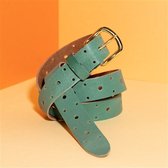 BELT LEATHER LONG BASIC PETROL GREEN