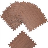 Deubois Vloerbescherming / puzzelmat 8 stuks - Bruin hout-look 172x87x1cm