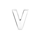 Gerecycled stalen charm letter - v