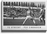 Walljar - FC Utrecht - PSV Eindhoven '81 - Muurdecoratie - Canvas schilderij