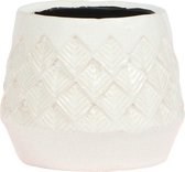 Kolibri Home | Bohemian bloempot - Witte keramieken sierpot Ø9cm