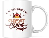 Kerst Mok met tekst: Christmas Blend Hot Cocoa | Kerst Decoratie | Kerst Versiering | Grappige Cadeaus | Koffiemok | Koffiebeker | Theemok | Theebeker