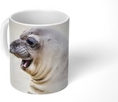 Mok - Koffiemok - Zeeolifant - Grappig - Lachen - Kinderen - Jongens - Meisjes - Kids - Mokken - 350 ML - Beker - Koffiemokken - Theemok