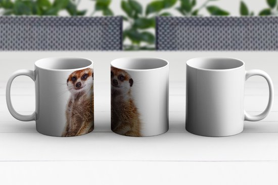Mug - Suricate - Animaux - Fourrure - 350 ML - Tasse - Cadeau Sinterklaas - Cadeaux de Noël - Cadeaux de chaussures - Cadeaux à distribuer