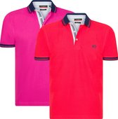 Pierre Cardin - Heren Polo SS 2-Pack Navy Tipped - Multi - Maat L