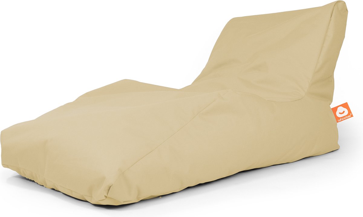 Whoober loungestoel zitzak Bali XL outdoor beige - Wasbaar - Voor binnen en buiten
