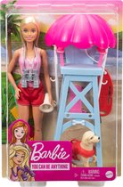 Barbie Sport Strandwachter Speelset - Barbiepop met Stoel