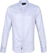 Scotch and Soda - Overhemd Strepen Lichtblauw - M - Heren - Regular-fit