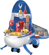 Luna Werkbank Vliegtuig Junior 43 X 25 Cm Blauw/wit 31-delig