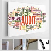 Audit en naleving in woord tag cloud op wit - Modern Art Canvas - Horizontaal - 186238031