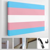 Seksuele identiteitstrots vlaggen ingesteld, LGBT-symbolen. Vlag gender sexe homo, transgender, biseksueel, lesbisch en anderen - Moderne kunst canvas - Horizontaal - 1681461886