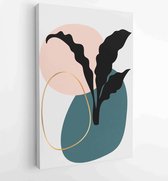 Botanische en gouden abstracte muur kunst vector collectie. 1 - Moderne schilderijen – Verticaal – 1876883182 - 80*60 Vertical