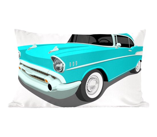 Coussin décoratif Un logo de belle voiture sur un fond bleu