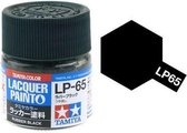 Tamiya LP-65 Rubber Black - Matt - Lacquer Paint - 10ml Verf potje