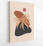 Abstracte kunst natuur achtergrond vector. Modern shape line art behang 1 - Moderne schilderijen – Verticaal – 1933708514 - 115*75 Vertical