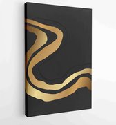 Luxe gouden behang. Zwarte en gouden achtergrond 1 - Moderne schilderijen – Verticaal – 1915063981 - 40-30 Vertical