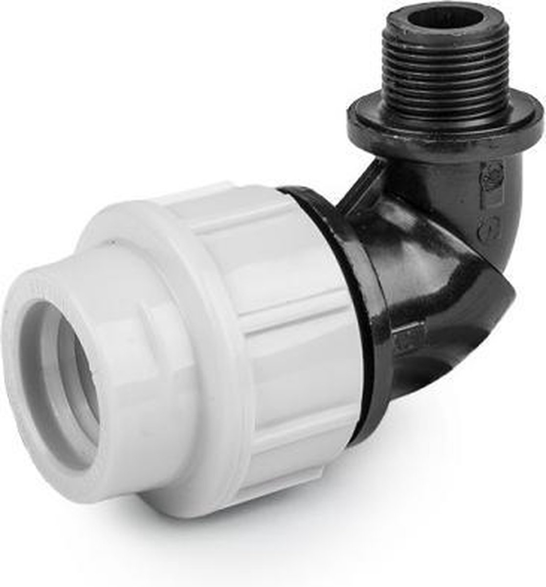 Draadknie 90� voor PE/tyleen - 32mm x 1/2 buitendraad - 16 bar