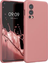 kwmobile telefoonhoesje voor OnePlus Nord 2 5G - Hoesje met siliconen coating - Smartphone case in winter roze
