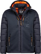 Warm Gevoerde Winterjas Met Capuchon Blauw Geographical - L