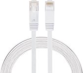 By Qubix internetkabel - 3 meter - cat 6 - Ultra dunne Flat Ethernet kabel - Netwerkkabel (1000Mbps) - Wit - UTP kabel - RJ45 - UTP kabel