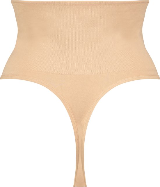 Dames Hunkemöller Shapewear, Verstevigende Hoge String Level 2 - Beige