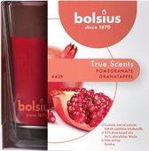 4 stuks Bolsius geurglas granaatappel - pomegranate geurkaarsen 95/95 (43 uur) True Scents