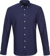 Suitable - Overhemd Max Donkerblauw - XL - Heren - Modern-fit