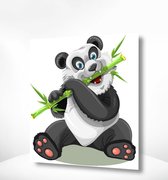 Painting Expert® Schilderen op nummer Volwassenen - Schilderen op nummer Kinderen - Panda met Bamboe - 40x50cm - Exclusief Lijst (24 kleurtjes)
