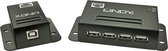LINDY USB 2.0 4 Port CAT.5/6 Extender With Power Over CAT.5/6 - USB-uitbreider - USB 2.0 - 4 poorten - maximaal 50 m