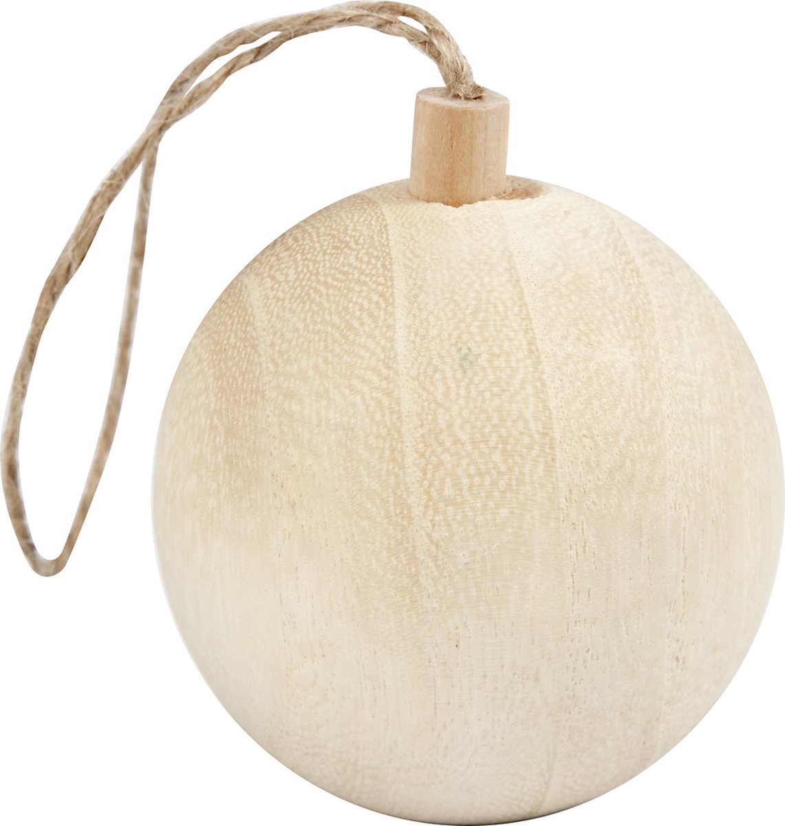 Kerst Ornament. 6.4 cm. poplar wood - 1 st