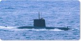 Bureaumat - Een onderzeeboot op de zee - 80x40 - Muismat