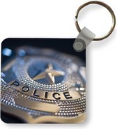 Sleutelhanger - Politie insigne - Plastic - Rond - Uitdeelcadeautjes