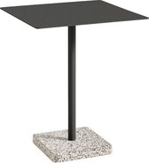 Terrazzo-tuintafel - donkergrijs - Terrazzo grijs - vierkant 60 x 60 cm