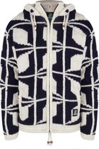 Gebreid Wollen Vest Heren/Uni met voering - M Biscuit ZH NavyWhite M