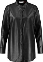 GERRY WEBER Dames Overhemd van imitatieleer Schwarz-38