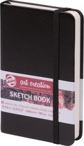 Schetsboek - Tekenboek - Harde kaft - Met Elastiek - Zwart - 9x14cm - 140gr - 80blz - Talens