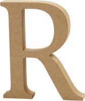 letter R MDF 13 cm