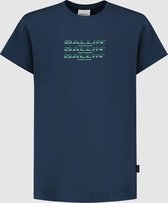 Ballin Amsterdam -  Jongens Slim Fit   T-shirt  - Blauw - Maat 176