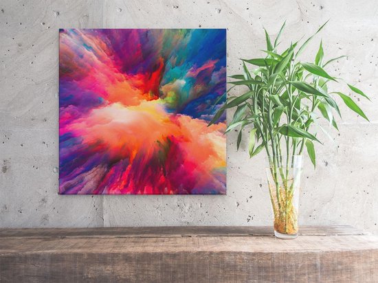 Artaza - Peinture sur toile - Peinture d'art abstrait des couleurs - 40x40 - Klein - Tableau sur toile - Impression sur toile