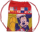 gymtas Mickey Mouse junior 42 cm polyester rood/geel