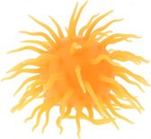 fluffy bal met licht junior 120 mm siliconen oranje