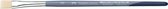 penseel plat synthetisch/hout grijs maat 8