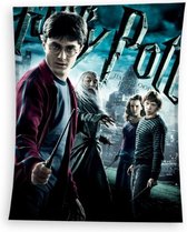 deken Harry Potter junior 130 x 170 cm fleece zwart