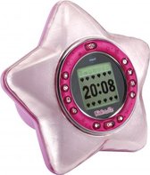 KidiMagic StarLight wekker met sfeerlicht 22 cm roze