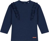 Prénatal baby shirt - Met ruches - Donkerblauw - Maat 56