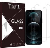 Tikawi x2 Gehard glas 9H Iphone 12 Pro Max 6.7 'Schermbeschermer met hoge weerstand [Anti-vingerafdruk] Beschermfolie Gehard glas x2