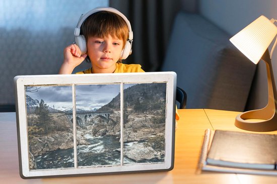 Autocollant pour ordinateur portable - 15,6 pouces - Vue à travers - Pont - Water - 36x27,5 cm - Autocollants pour ordinateur portable - Skin pour ordinateur portable - Housse