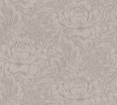 Livingwalls Mata Hari - Papier peint Art Nouveau - Fleurs Art Nouveau - beige marron - 1005 x 53 cm