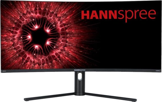 Hannspree HG342PCB Curved UWQHD LED-monitor 86.4 cm (34 inch) Energielabel G (A - G) 3440 x 1440 Pixel UWQHD 5 ms HDMI, DisplayPort VA LED
